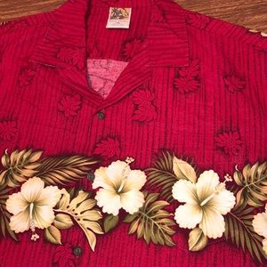 VTG Red Floral Winnie Fashion Hawaiian Shirt 2XL